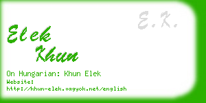 elek khun business card